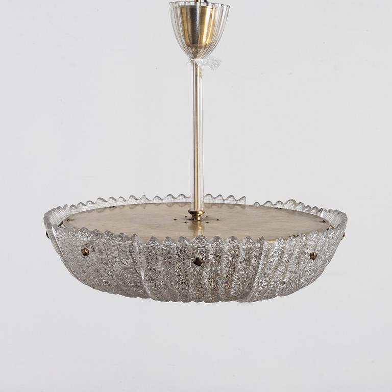 Carl Fagerlund, taklampa, Orrefors, sent 1900-tal.