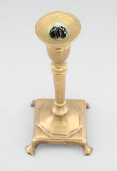LJUSSTAKE, mässing, barock, 1600-tal.