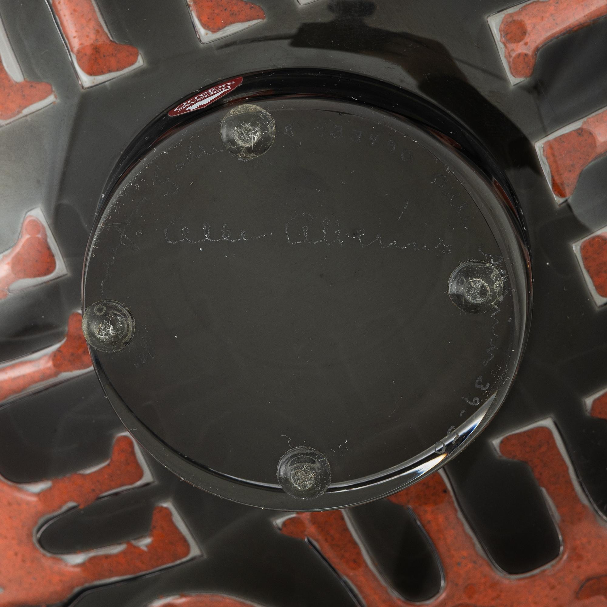 Olle Alberius, skål, glas, Ravenna, "Elefanter", Orrefors Gallery, 1988.