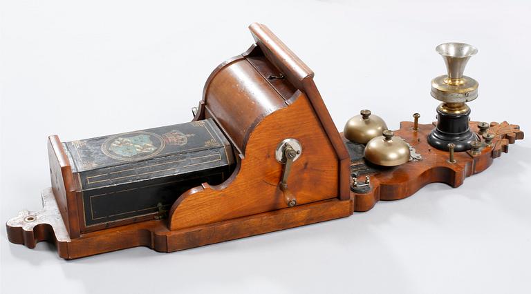 VÄGGTELEFON, L M Ericsson & Co., Stockholm, daterad 1894.