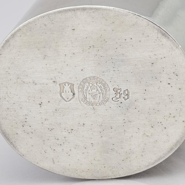 Estrid Ericson, a lidded pewter jar, Svenskt Tenn, Stockholm 1952.