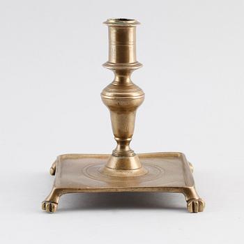 LJUSSTAKE, mässing, barock, 1600-tal.