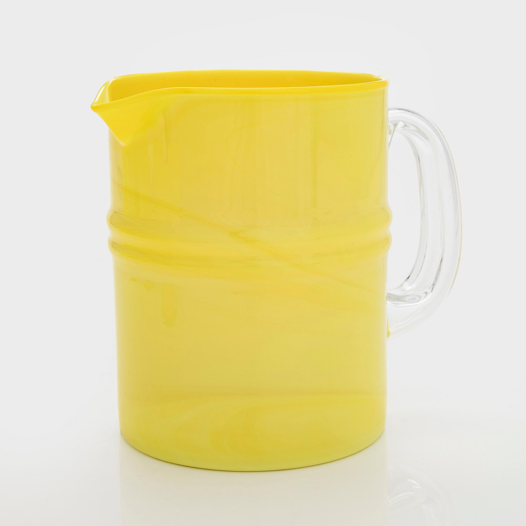 Timo Sarpaneva, a set of nine 'Ripple' drinking glasses and a pitcher, models 2424 and 2054, for Iittala.