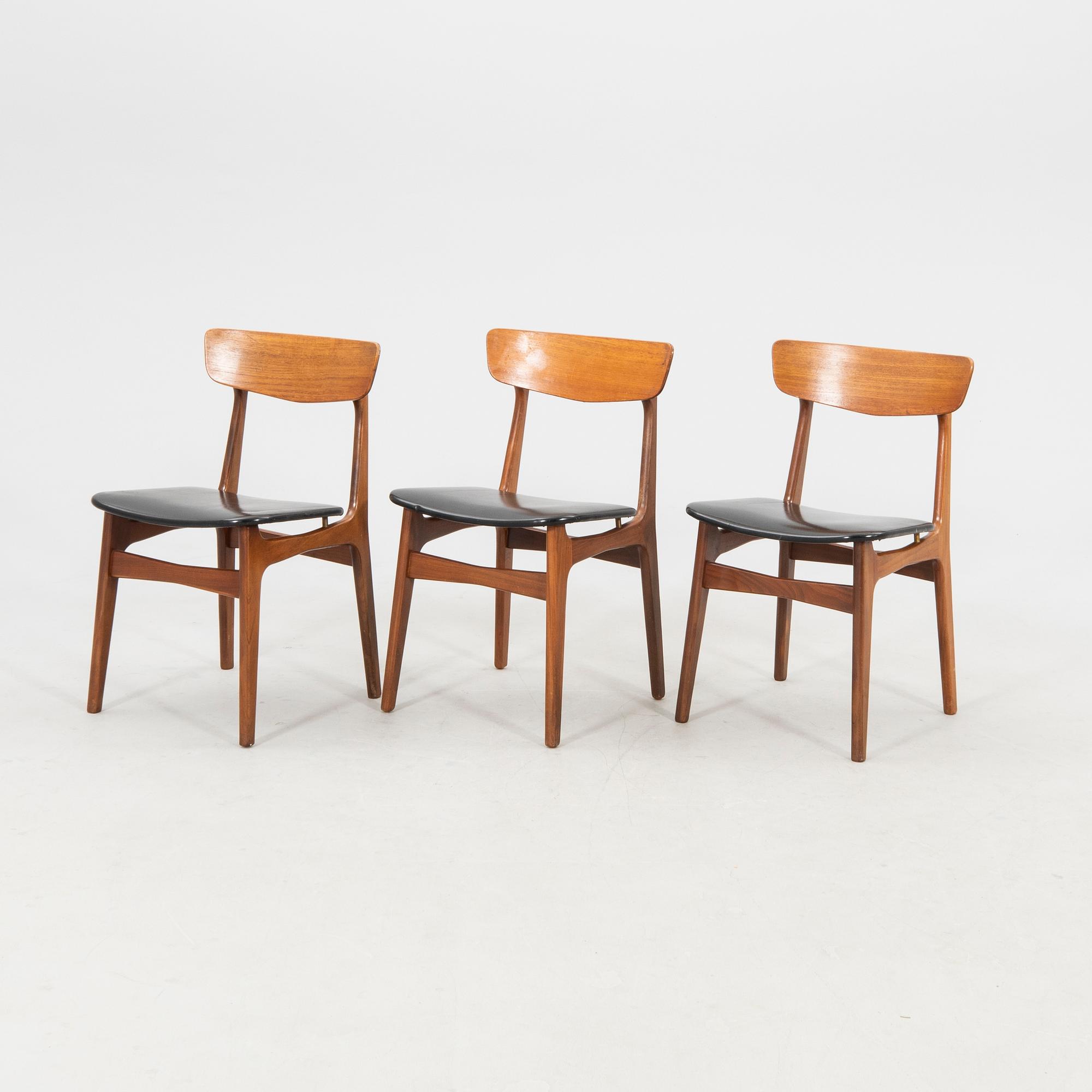 Stolar 6 st Findahl möbler Danmark 1960-tal.