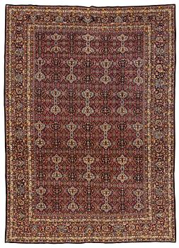 508. A semi-antique Semnan carpet, North Persia, c. 412 x 304 cm.