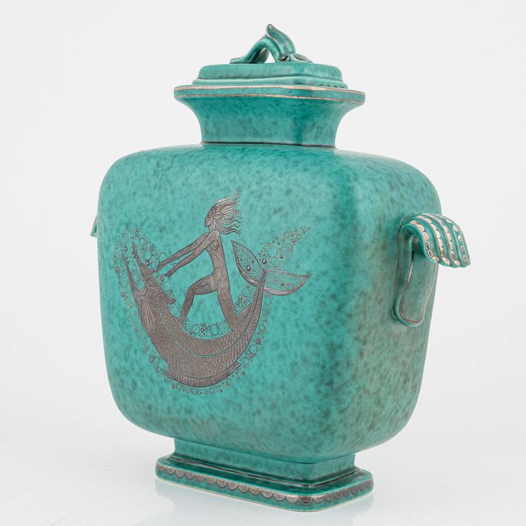 Wilhelm Kåge, an 'Argenta' stoneware urn with cover, Gustavsberg.