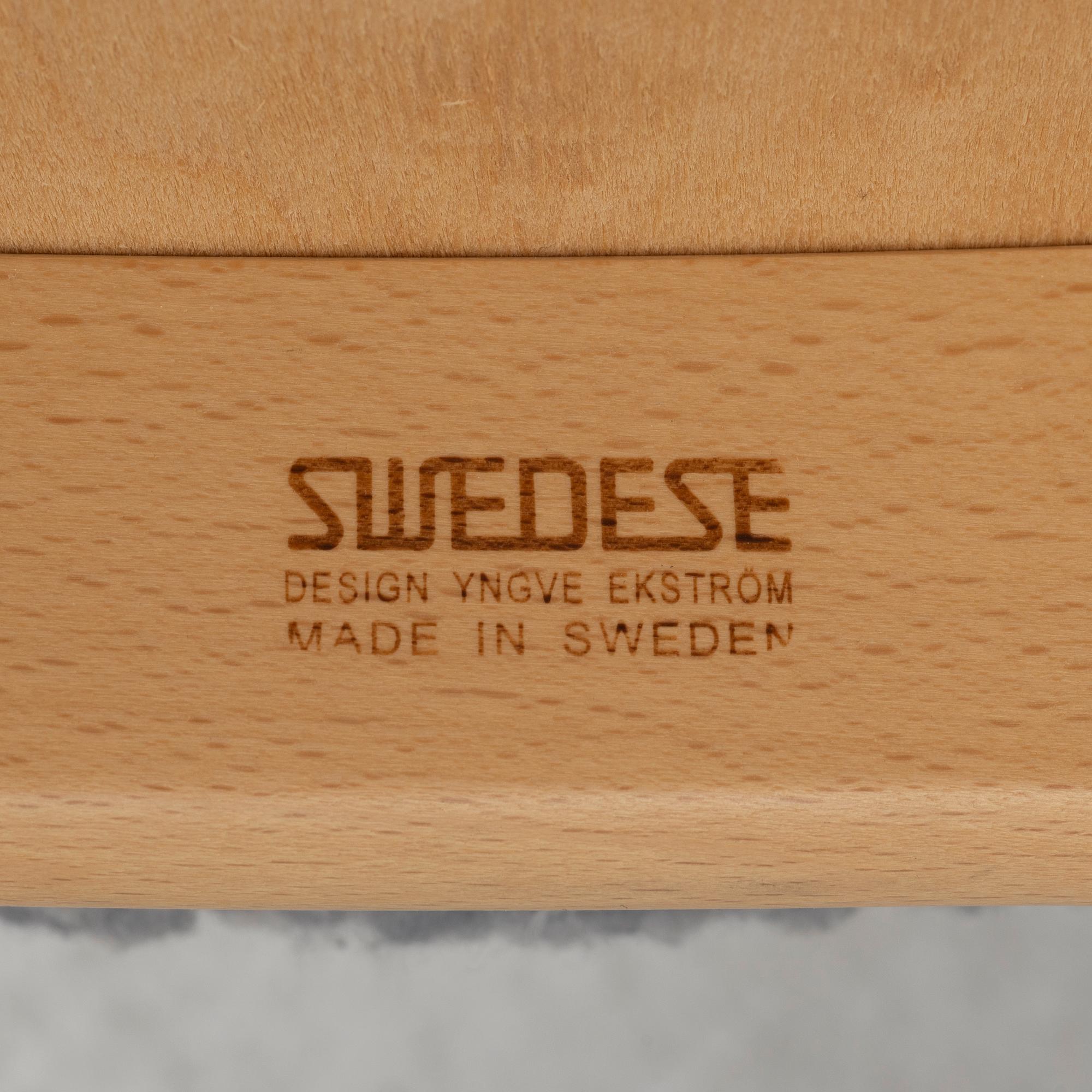 Yngve Ekström, armchair with footstool, Lamino, Swedese.