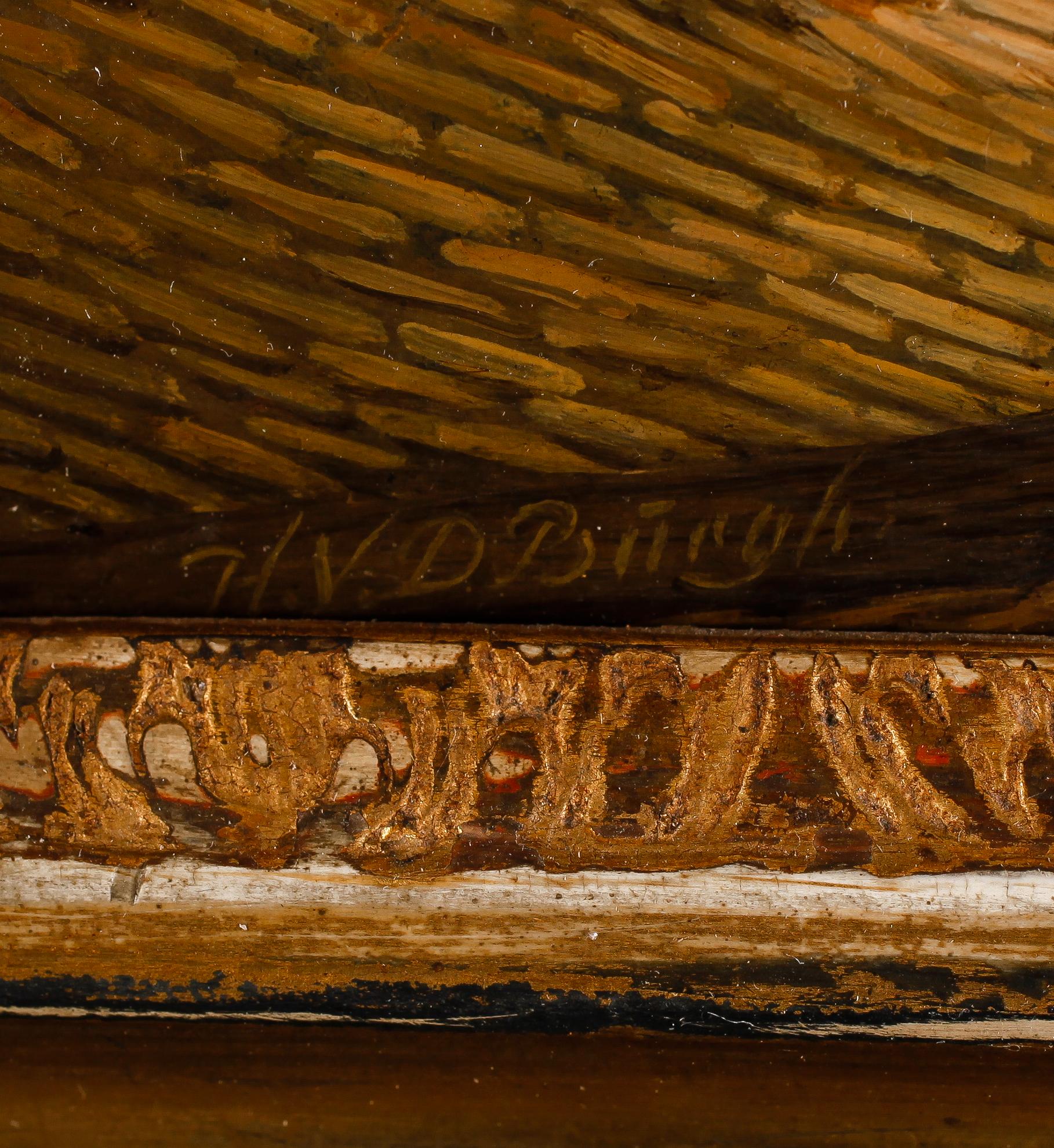 HENDRICK VAN DER BURGH, olja på pannå, signerad.