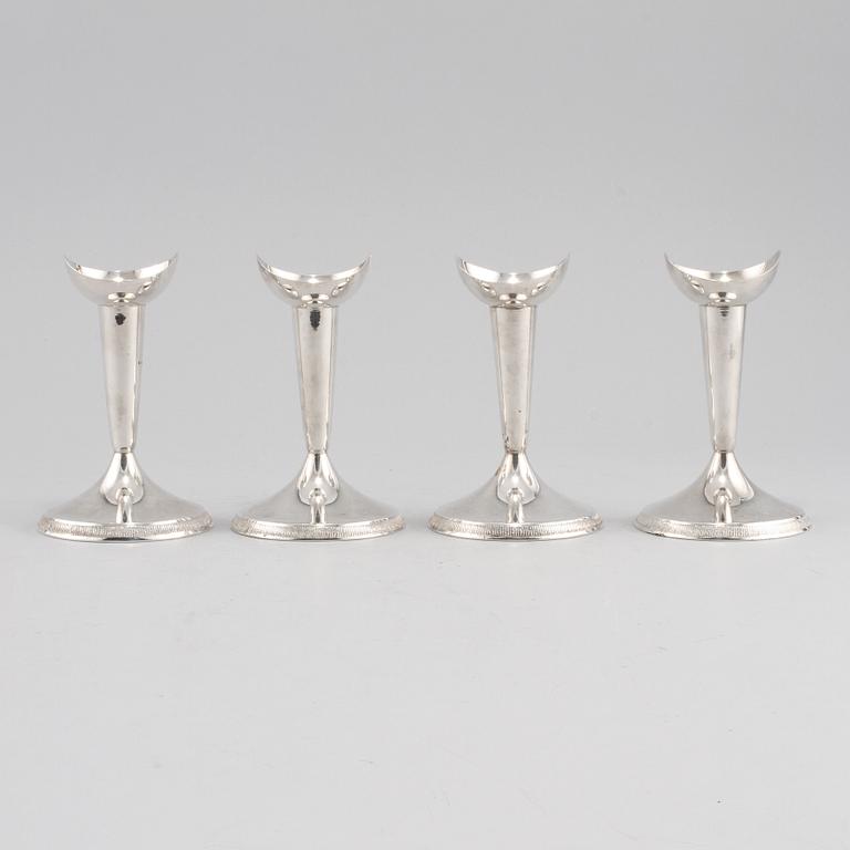 LJUSSTAKAR, 4 st, silver, GAB, 1962-1964, vikt ca 300 gram.
