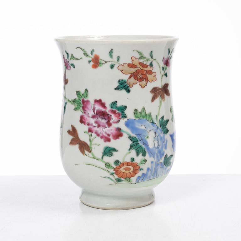 Parti Famille Rose-porslin, 5 delar, kina, Qianlong (1736-95).