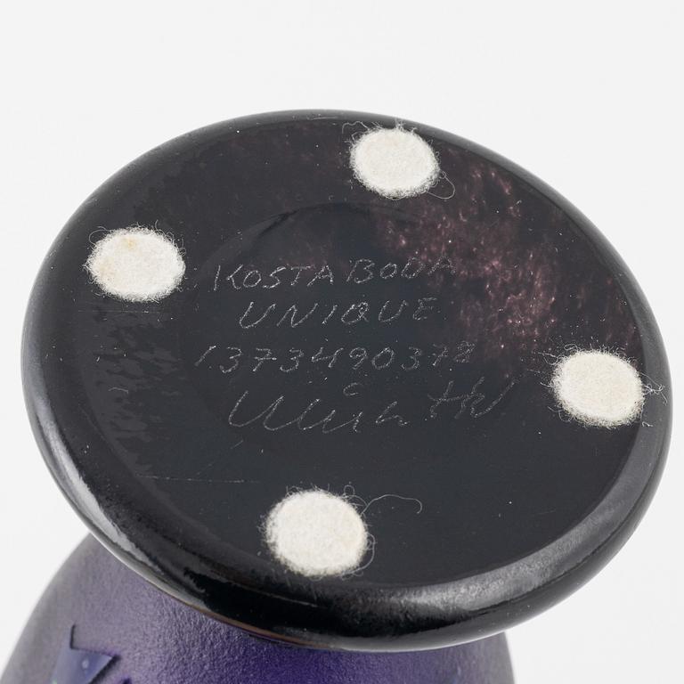 Ulrica Hydman-Vallien, vas, "Juvelglas", signerad, unik, Kosta Boda.