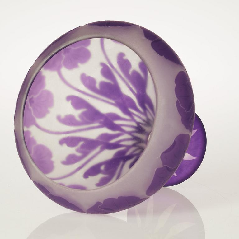 A Karl Lindeberg Art Nouveau cameo glass vase, Kosta.