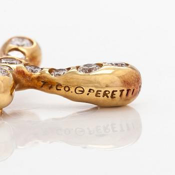 Tiffany & Co, Elsa Peretti, halsband, hänge "Etoile", 18K guld och diamanter.