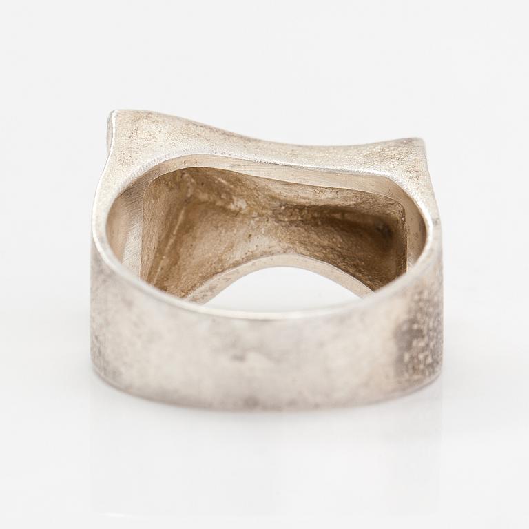 Lapponia, A sterling silver ring, a pair of earrings and a tie pin.