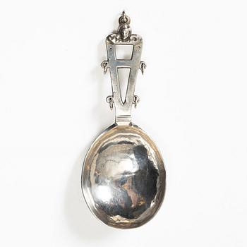 Sámi spoon, silver, 18th-19th century, likely Norway.