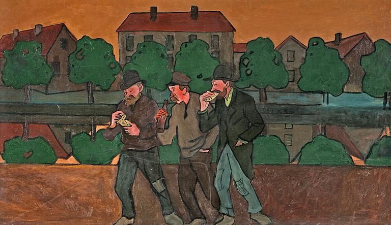 IVAR AROSENIUS, enligt uppgift utförd cirka 1890. Papper uppklistrat på pannå.
