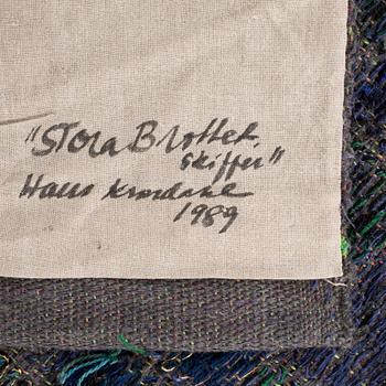 HANS KRONDAHL, textil, signerad och daterad 1989.