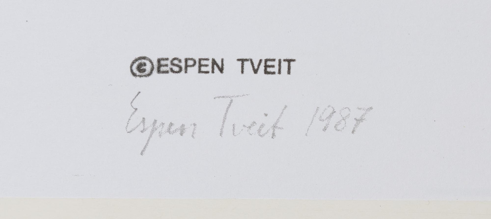 Espen Tveit, silver gelatin photo, signed and dated 1987 verso.