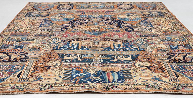 Matta, Kashmar, ca 380 x 298 cm.