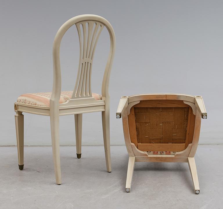 STOLAR, 4 st, gustaviansk stil, 1900-talets andra hälft.