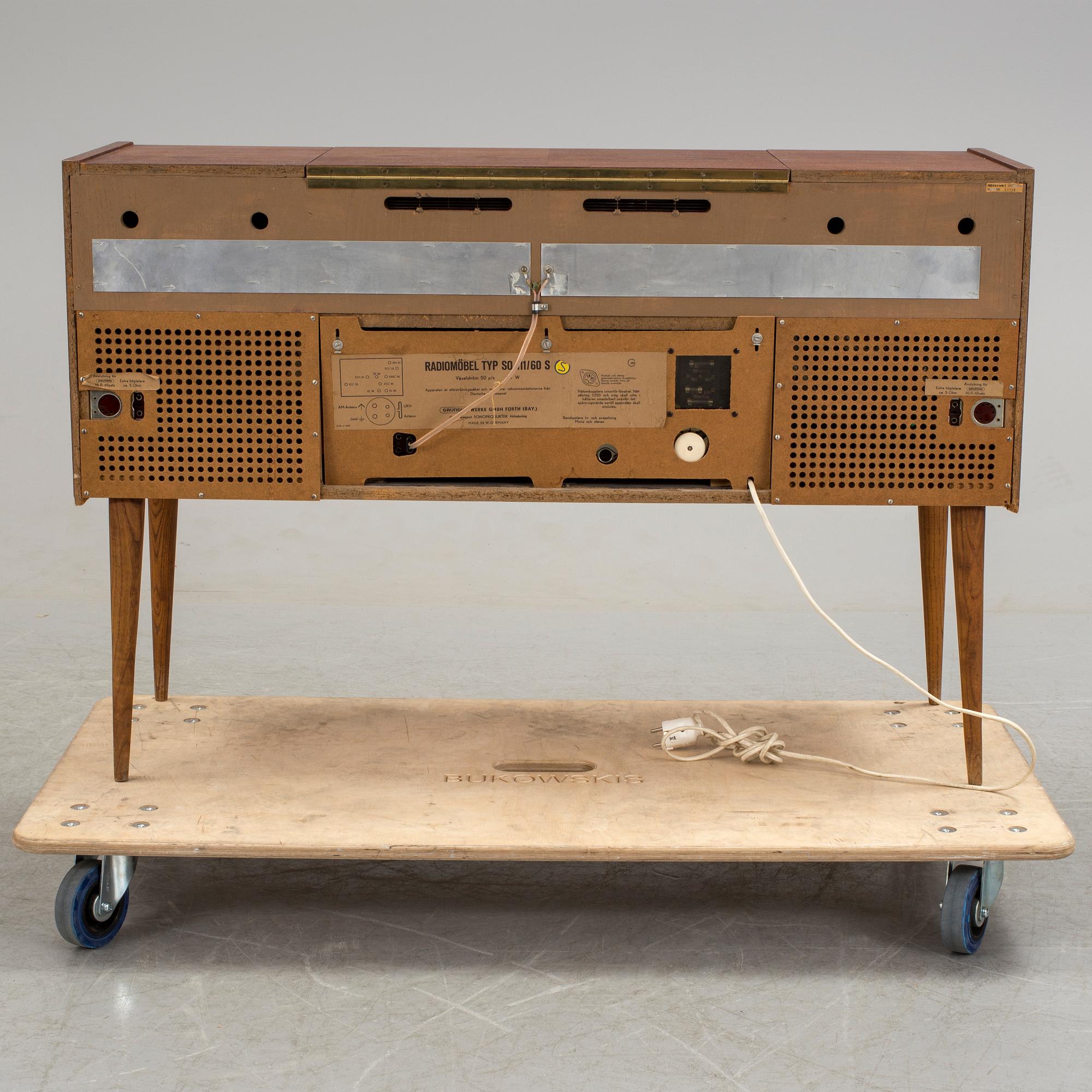 RADIOGRAMMOFON, Grundig, 1900-talets mitt.