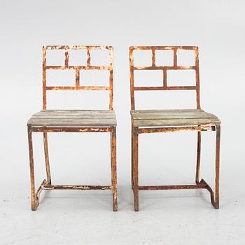 Carl Hörvik, a pair of garden chairs, possibly manufactured by Thulins vagnfabrik, Skillingaryd.