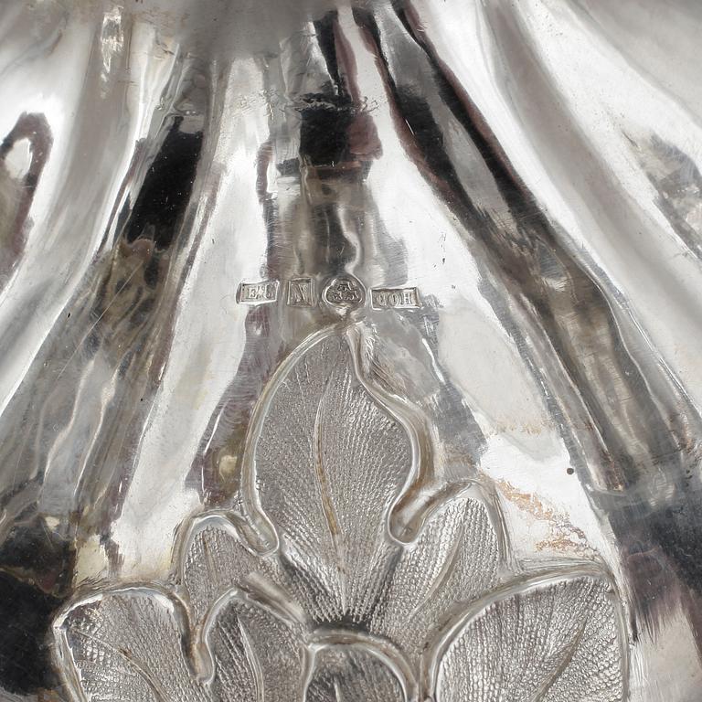 SOCKERSKÅLAR, ett par, silver, Carl Olof Holm, Norrköping, 1859. Vikt ca 1725g.