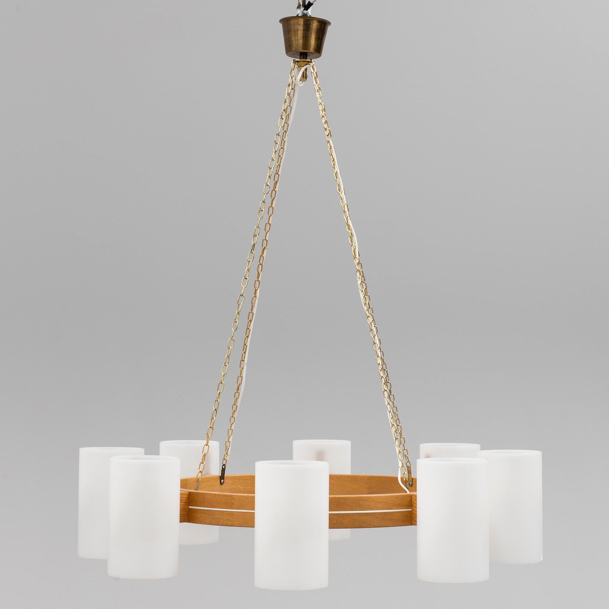 UNO OCH ÖSTEN KRISTIANSSON, takkrona, "Taklampa 587/Cylinder Ringkrona" Luxus, Vittsjö, 1900-talets andra hälft.