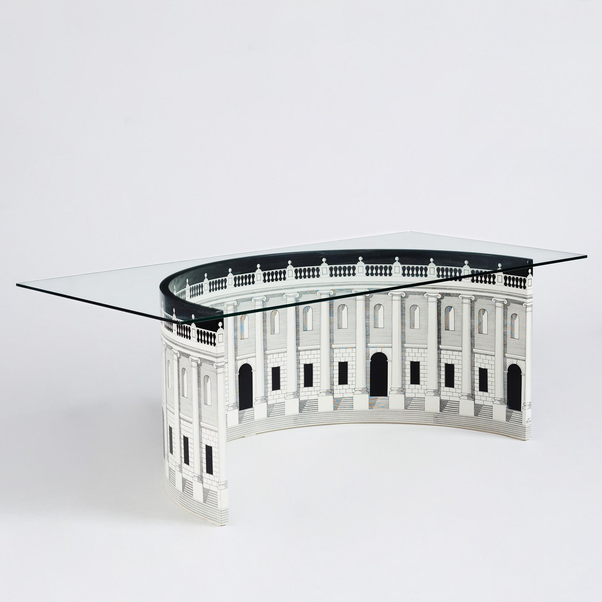 Piero Fornasetti, soffbord, "Architettura", Fornasetti, Milano, Italien 2008.