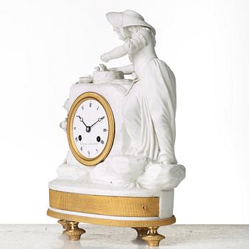 A late Gustavian mantel clock by Johan Fredrik Cedergren (clockmaker in Stockholm 1811-1839).