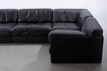 DE SEDE, svart soffa, "DS-76", 6 dlr, Schweiz, 1970-tal.