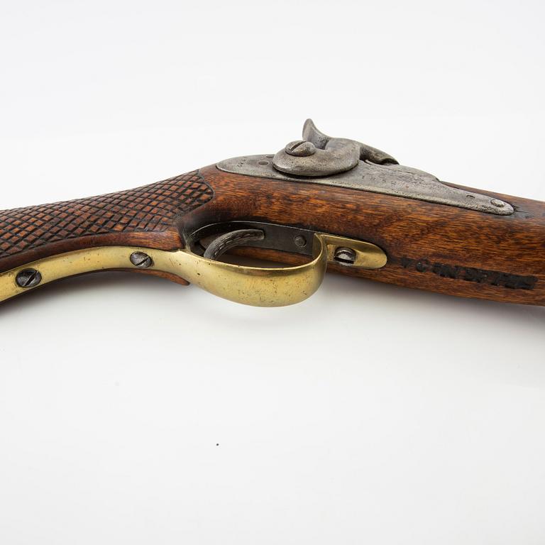 A Swedish 1850 cavalry pattern percussion pistol.