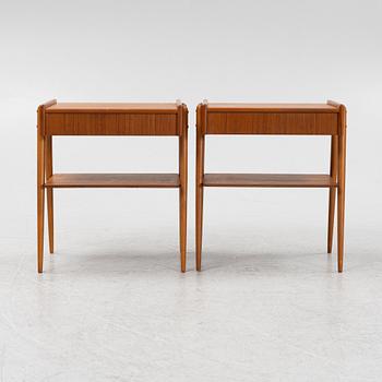 Sängbord ett par, Carlströms & Co, Möbelfabrik, Bjärnum, 1950/60-tal.