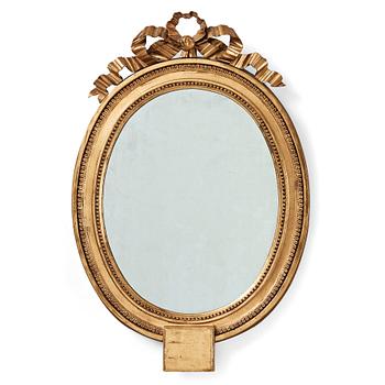 A Gustavian mirror dated 1798.