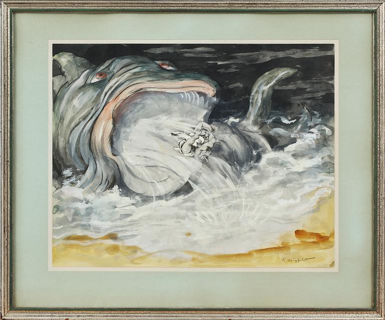 ROBERT HÖGFELDT, gouache, sign.