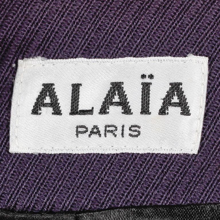 ALAÏA, a purple jacket.