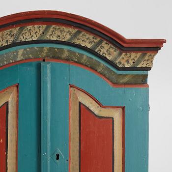 A Swedish provincial wall cabinet, possibly from Dalarna, early 19th century.