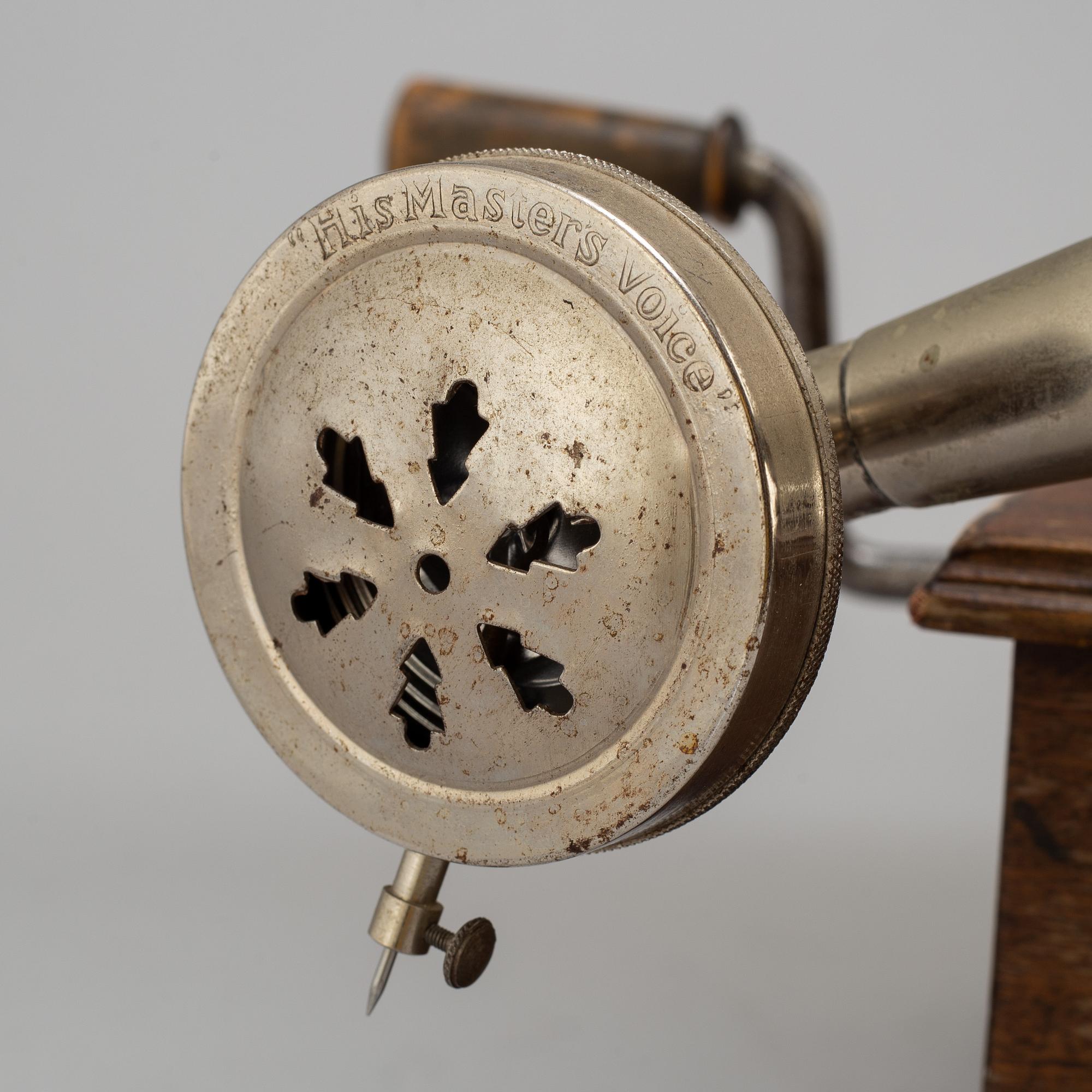 A The Steelhouse gramophone, early 20th Century.