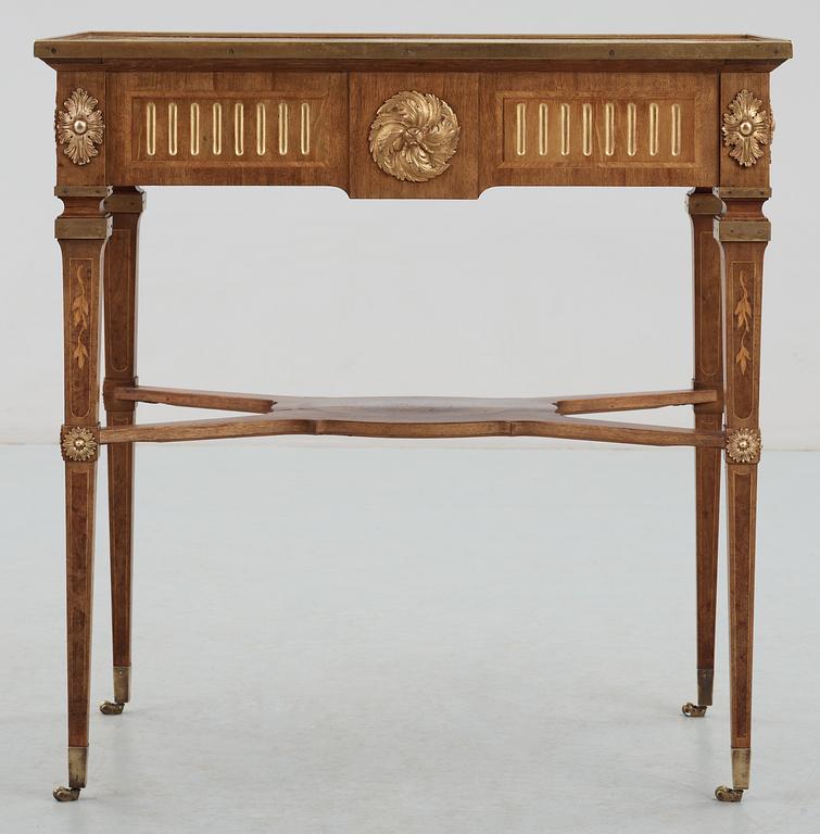 A Gustavian table signed by G Iwersson. Probably private property of Crown Prince Karl (XIV) Johan or Oscar (I).