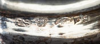 SALTKAR, ett par, silver, Helsingfors 1842, Fredrik Strömsten 1813-60.