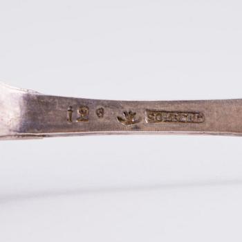 RUOKALUSIKOITA, 8 kpl, hopeaa, Ruotsi/Suomi, 1700-1800-luku.