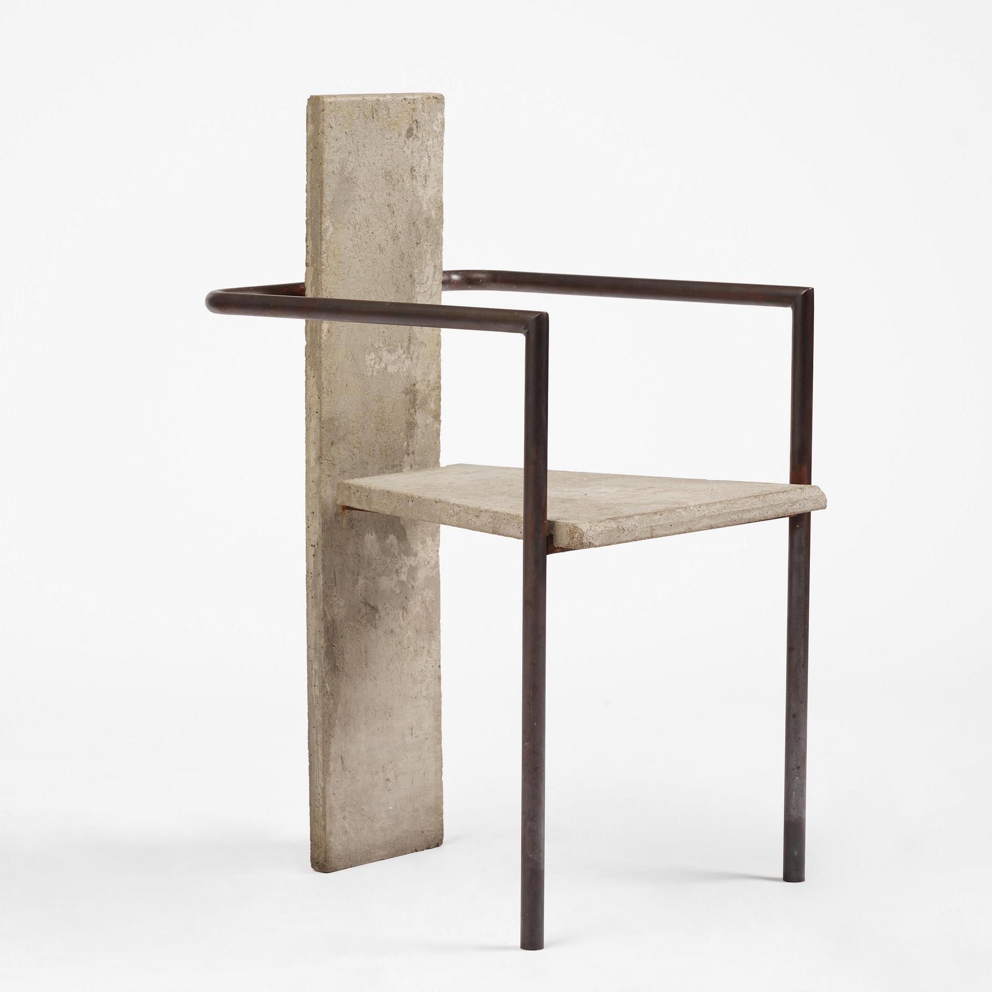 Jonas Bohlin, karmstol, "Concrete", ed. 86/100, Källemo, Värnamo, efter 1981.
