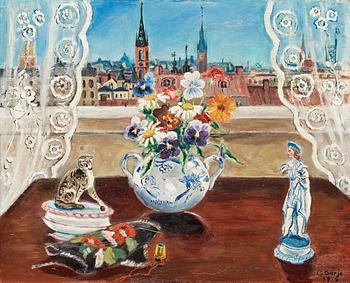 52. Gideon Börje, View over Stockholm from the window.