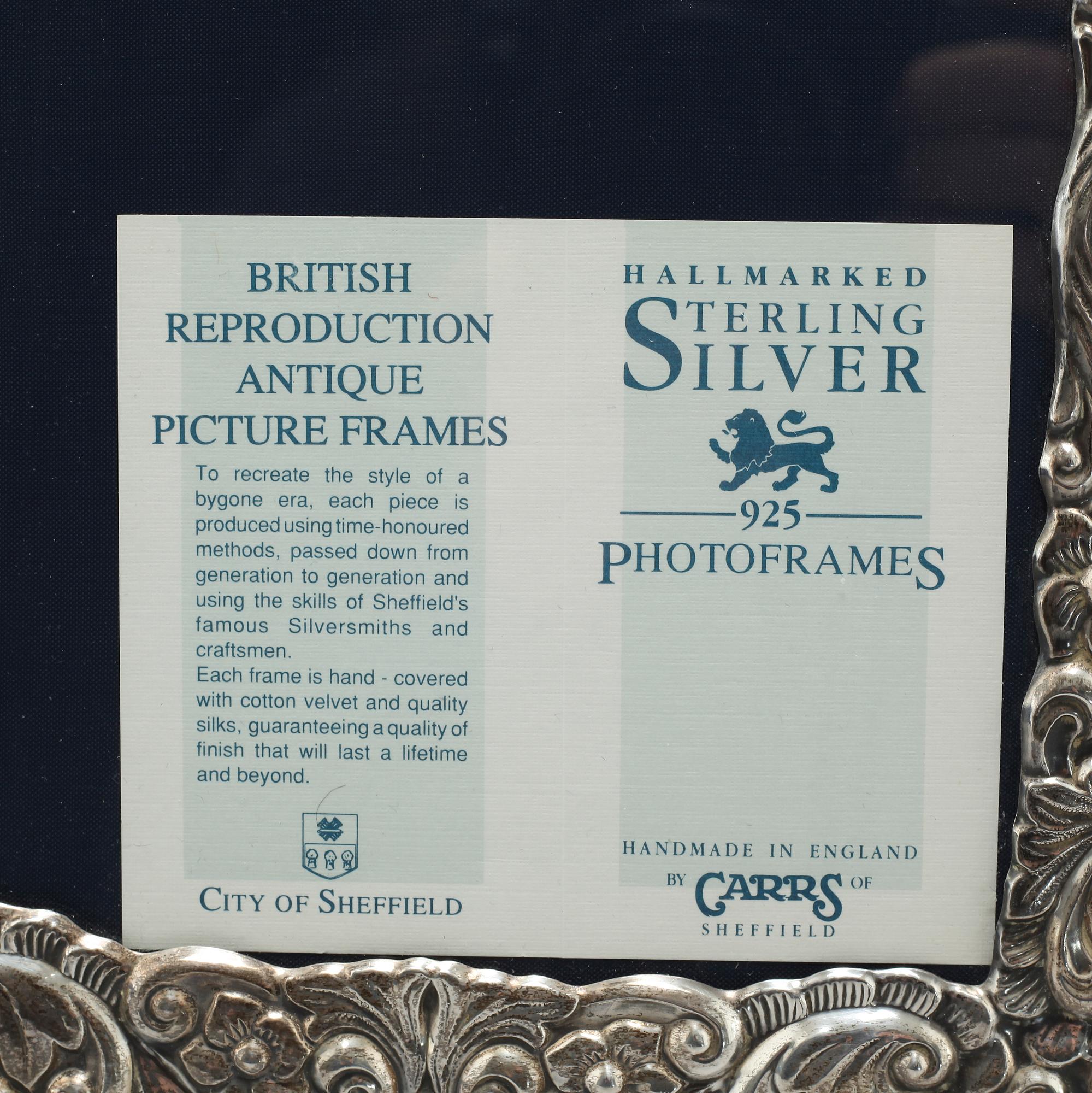 CARRS OF SHEFFIELD, fotoram, silver, 1991.