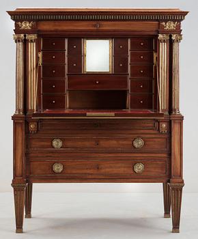 A late Gustavian masterpiece writing cabinet by J. F. Wejssenburg 1795.