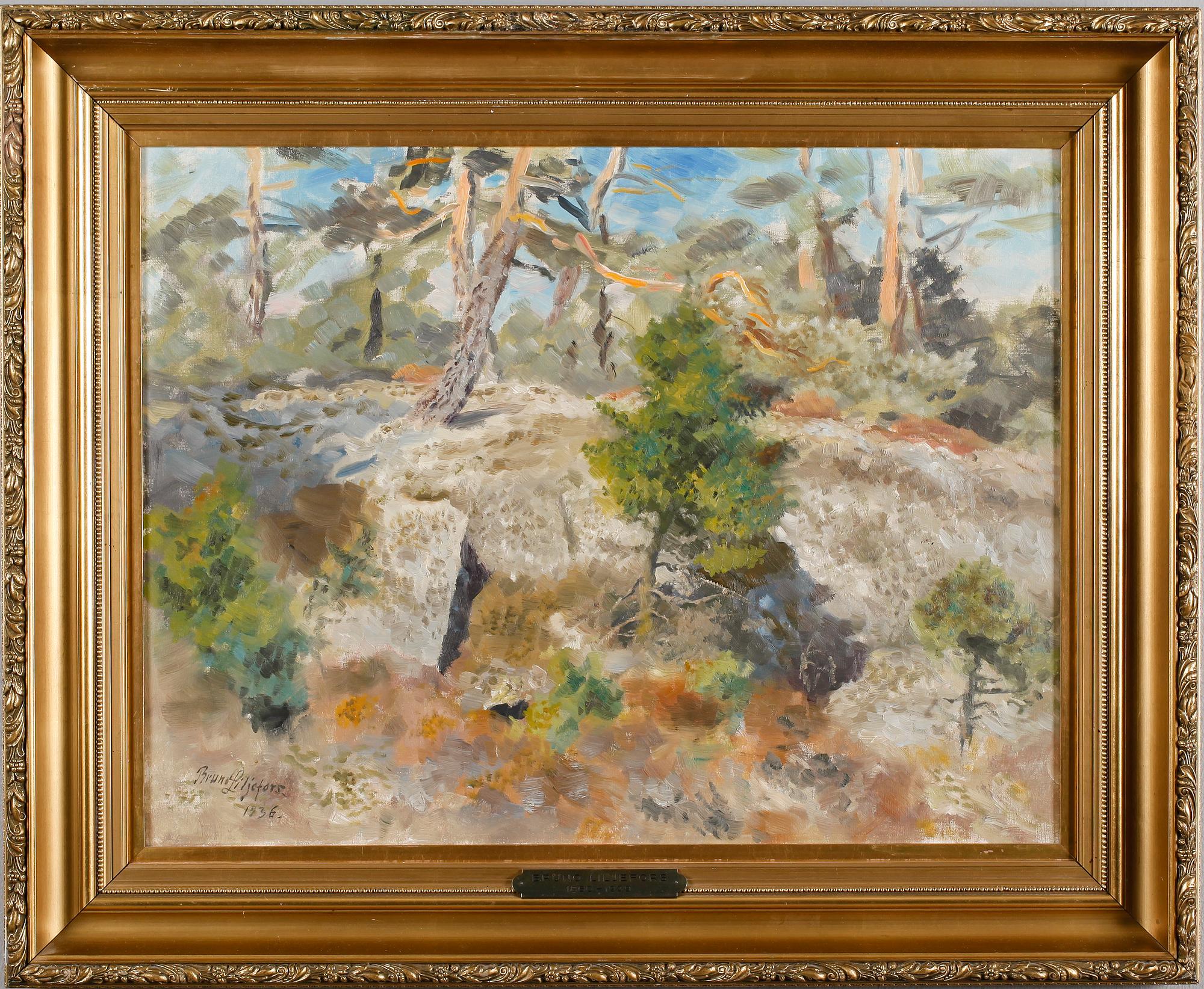 BRUNO LILJEFORS, olja på duk, signerad 1936.