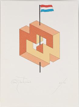 OSCAR REUTERSVÄRD, 15 st, mapp av färglitografier, signerade och numrerade 162/190.