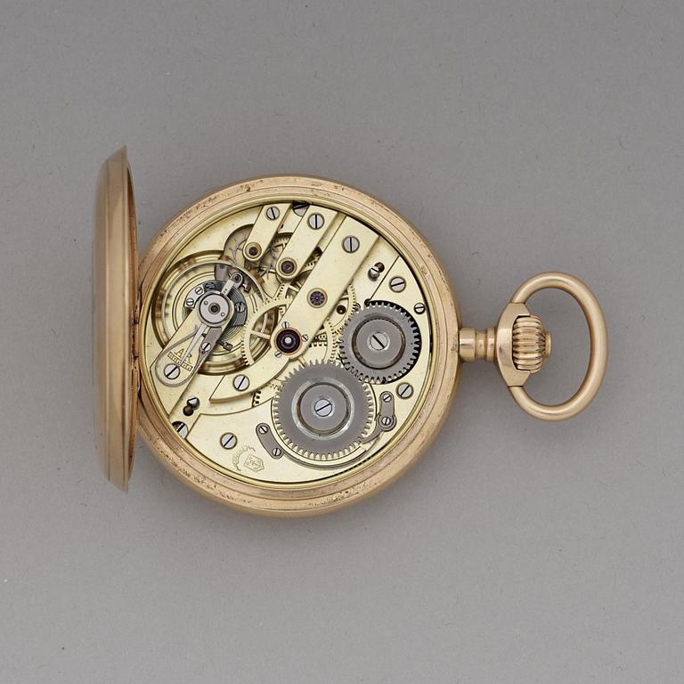 An early 20th century 18ct gold pocket watch, with the portrait of King Oscar II.