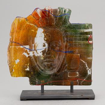 BJÖRN EKEGREN, skulptur, sandgjutet glas, signerad Björn Ekegren.