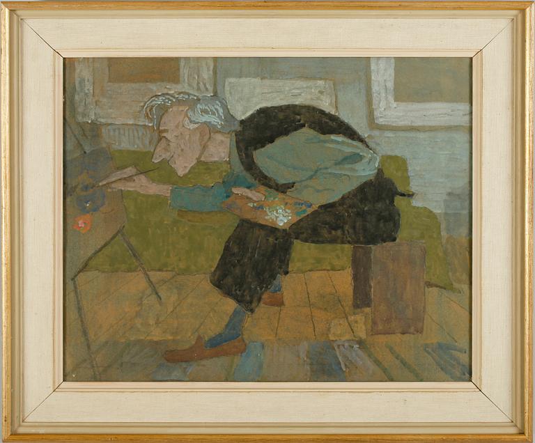ALBERT SJÖSTRÖM, gouache, sign.